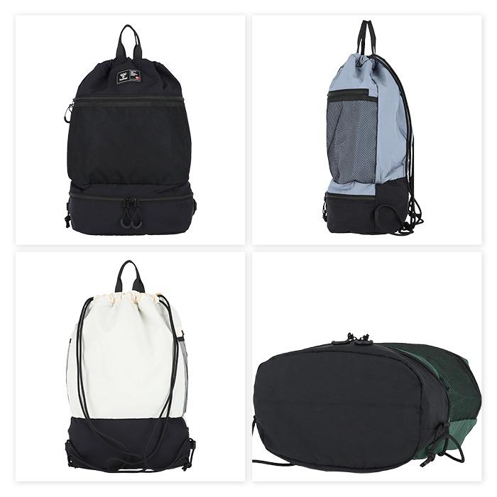 hummel（ヒュンメル） ナップサック 撥水 A4対応 2層構造 メッシュ