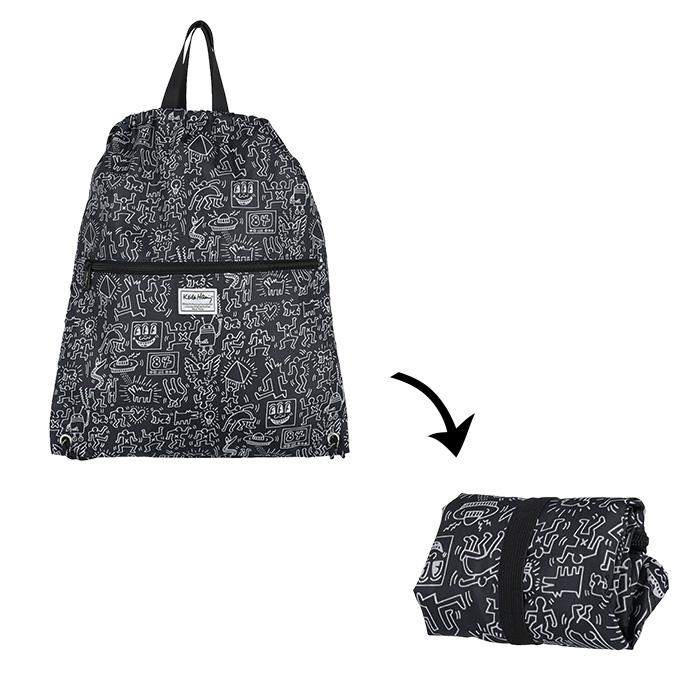 Keith Haring（キース ヘリング） ナップサック 撥水 軽量 折りたたみ