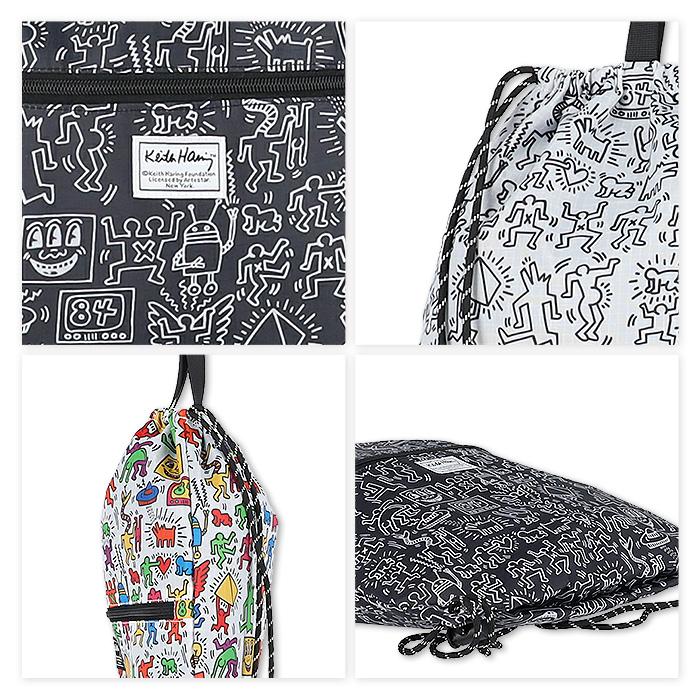 Keith Haring（キース ヘリング） ナップサック 撥水 軽量 折りたたみ