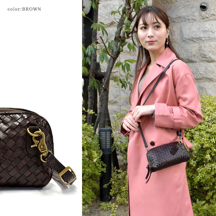 馬革 ポニーザー お財布ポシェット メッシュ 本革 ホース ショルダー