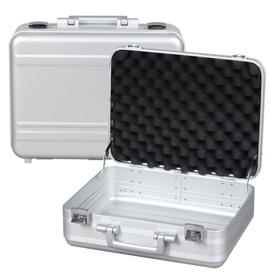 ALIKAN アタッシュケース アルミ製 A4 ビジネスバッグ 工具箱 書類ケース パソコン収納 ADD8012-155シルバー ...