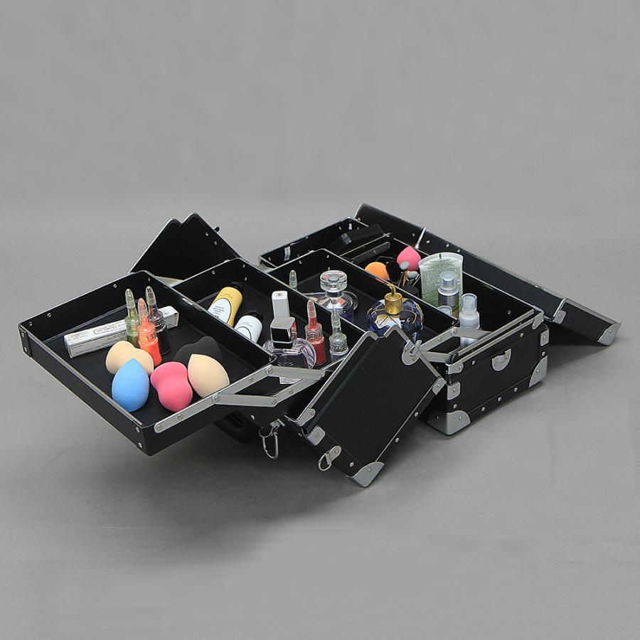 プロメイクボックス プロ仕様3段トレー メイク道具 化粧ボックス