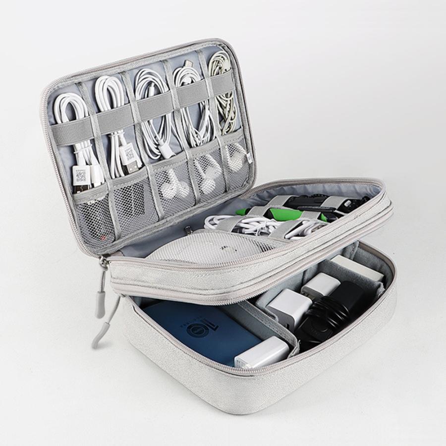ALIKAN ガジェットポーチ コード ケーブル SDカード 電子機器 