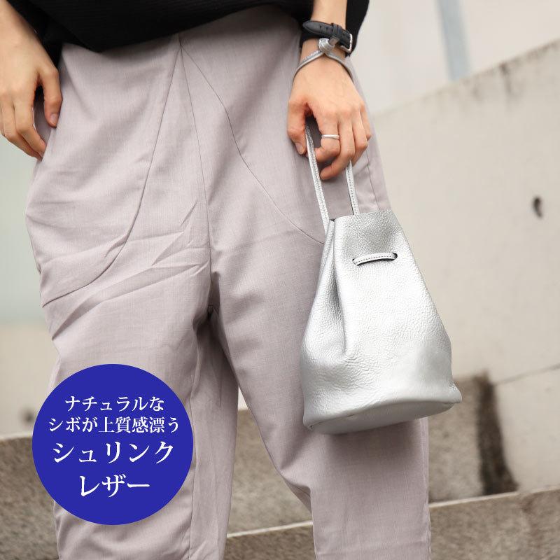 artigiano（アルティジャーノ） コンパクト巾着バッグ 本革 バッグ