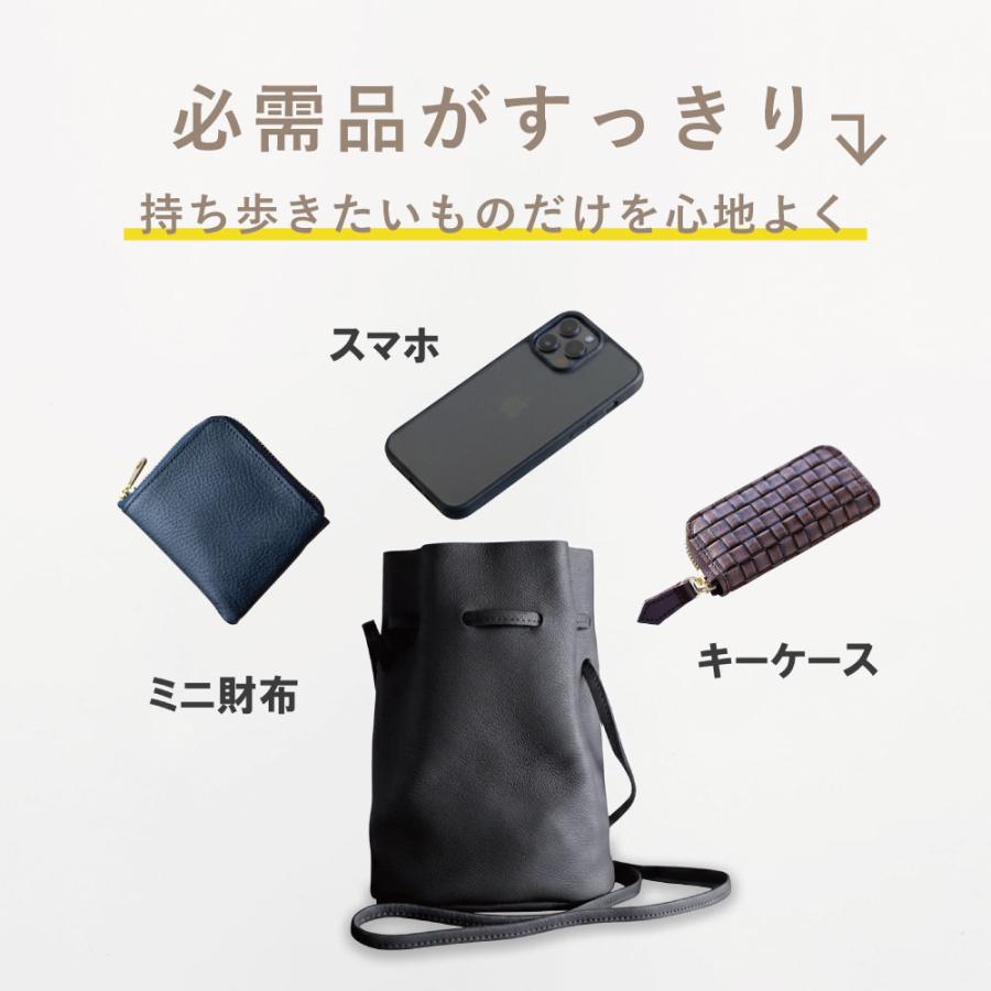 artigiano（アルティジャーノ） コンパクト巾着バッグ ショルダー