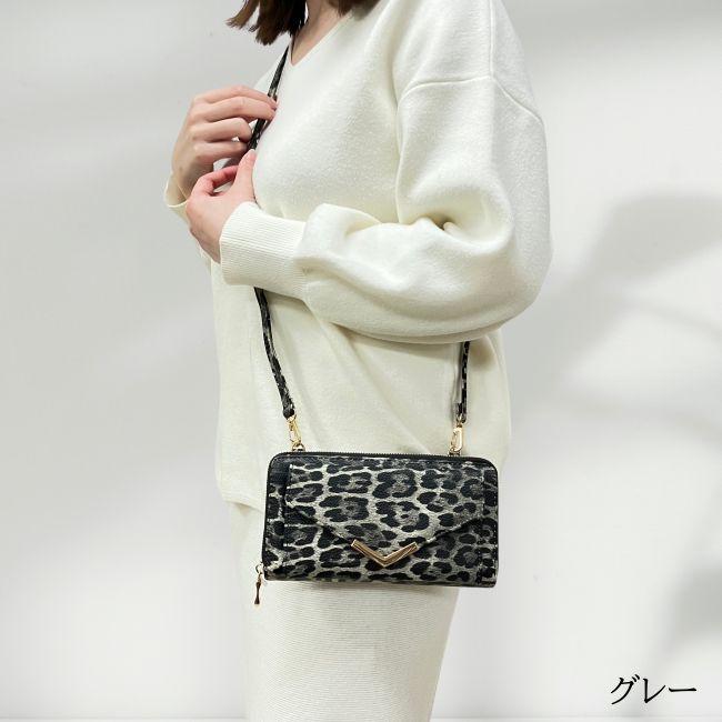 ショルダーバッグお財布ショルダーミニショルダー通帳ケースバッグインバッグ シンプル旅行トラベルイベントフェスレオパードヒョウ柄アニマル4925 |  | 03