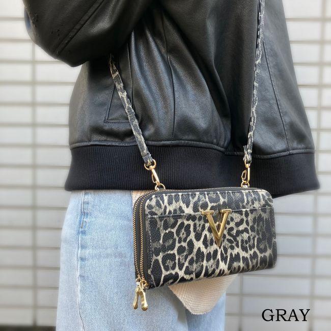 ショルダーバッグ お財布ショルダー ミニショルダーバッグ通帳ケースお財布 レディース ミセスポシェットヒョウ柄レオパードアニマルトレンド4926 |  | 02