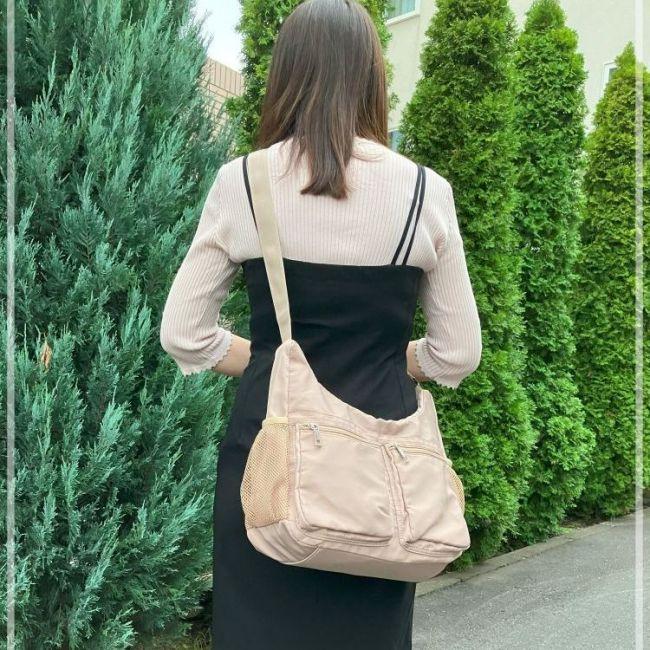 ショルダーバッグ 肩掛け 男女兼用 ユニセックス シンプル 大容量 Ａ4サイズ通勤 通学 ママ 荷物が多い人 お出かけ 旅行 トラベル プチプラ マザース 子育て |  | 04