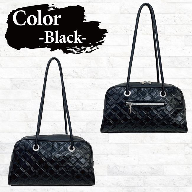 ミニボストン 横長 ワイド ボストン レディース 韓国 小さめ キルティング フェイクレザー トレンド かわいい おしゃれ ハンドバッグ ロングハンドル 7672 |  | 02
