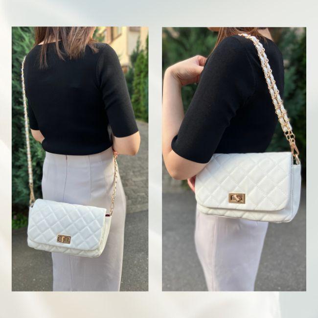 ショルダー 長財布が入るキルティング白黒チェーンバッグレディースおしゃれかわいい大人きれいめ大きめ2WAY肩掛け韓国トレンド10代20代30代40代50代7682 |  | 04