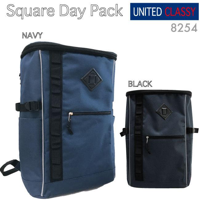 スクエアバッグ スクエアリュック シンプルデイパック リュック ビジネスリュック レジャー 防災用 BOX型 軽量 大容量 カジュアル 8254 UNITED CLASSY |  | 01