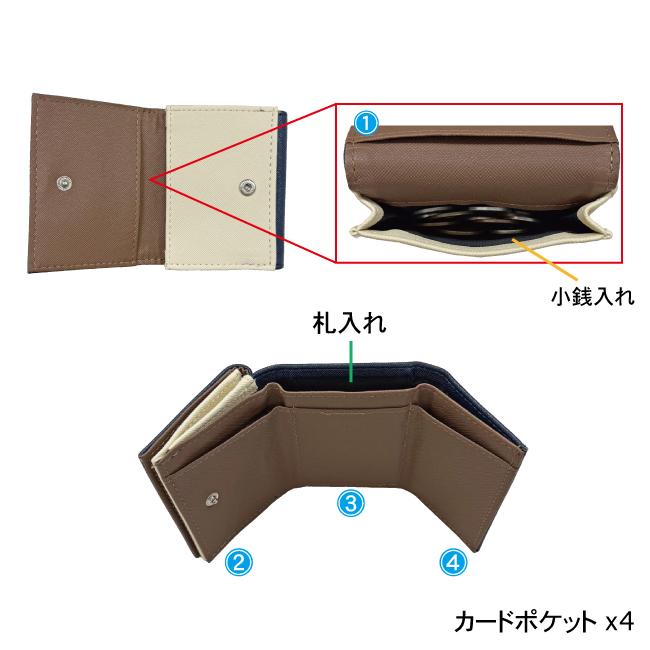 クリックポストで送料無料】財布 三つ折り ミニ ウォレット メンズ