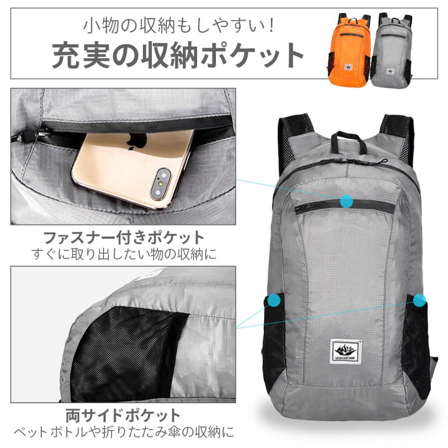 折り畳み リュック 折りたたみ リュック 軽量 防水 携帯リュック エコバッグ コンパクト 収納袋付き | ブランド登録なし | 11