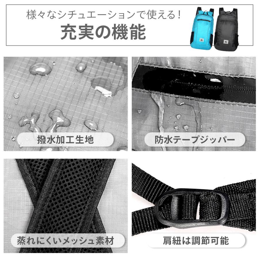折り畳み リュック 折りたたみ リュック 軽量 防水 携帯リュック エコバッグ コンパクト 収納袋付き | ブランド登録なし | 12
