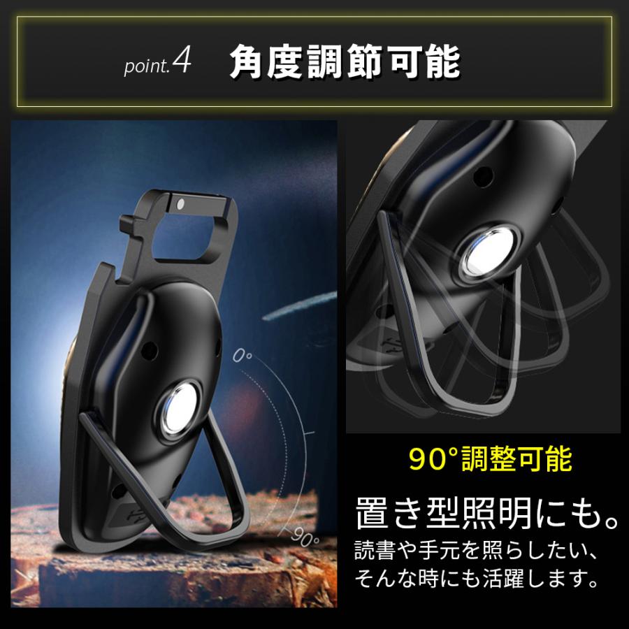 ワークライト 懐中電灯 投光器 led ライト USB充電 防水 作業灯 カラビナ | ブランド登録なし | 06