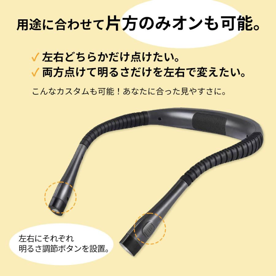 ネックライト 充電式 LED ヘッドライト 懐中電灯 usb 読書灯 首掛けライト 強力 作業灯 |  | 07