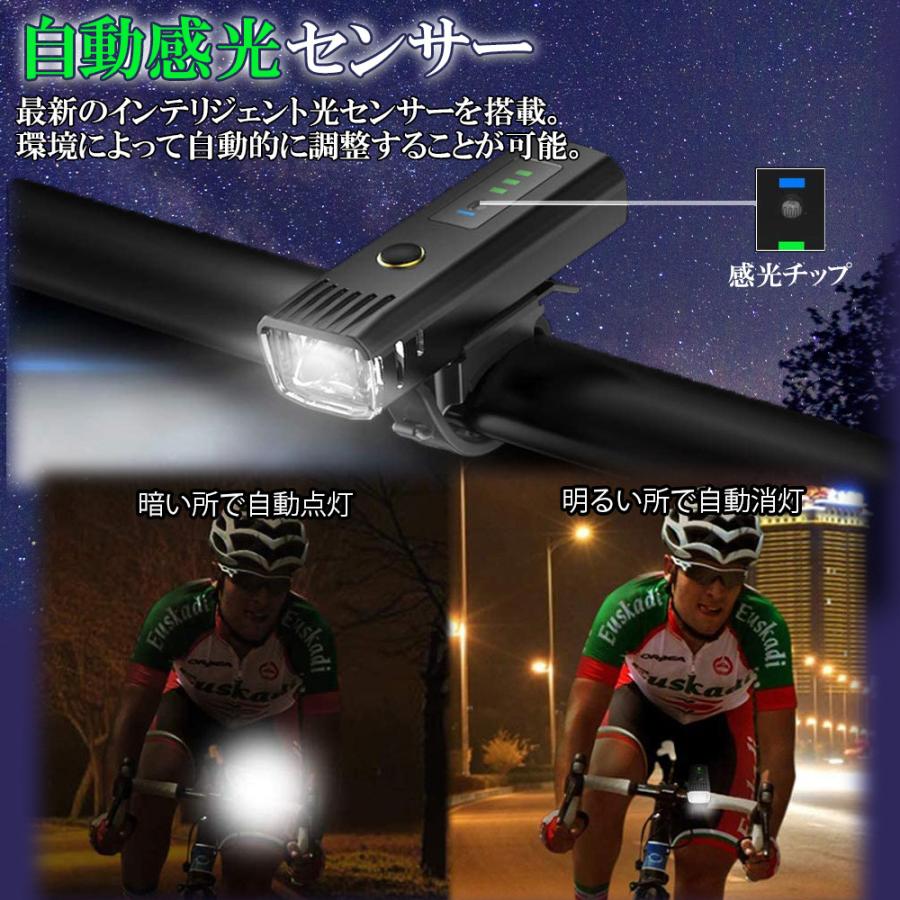 自転車 ライト USB 充電式 自転車用ライト 最強 LED ライト IPX4 防水 工具不要 簡単着脱 テールライト 付属｜baggio｜06