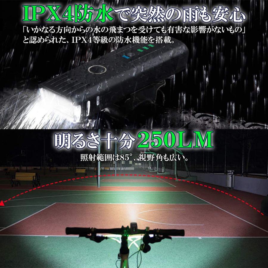 自転車 ライト USB 充電式 自転車用ライト 最強 LED ライト IPX4 防水 工具不要 簡単着脱 テールライト 付属 | ブランド登録なし | 08
