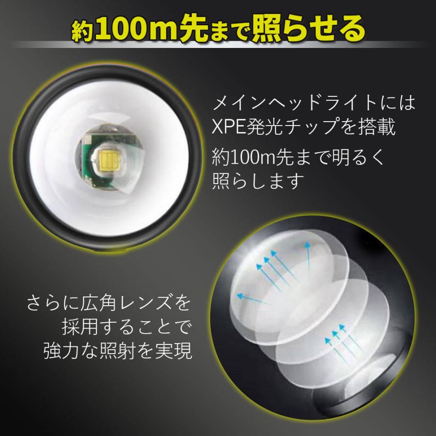 懐中電灯 LED COBライト ワークライト ハンドライト USB充電 充電式 強力 小型 ledライト 作業用 最強 強力 ズーム ランタン 防水 コンパクト | ブランド登録なし | 06