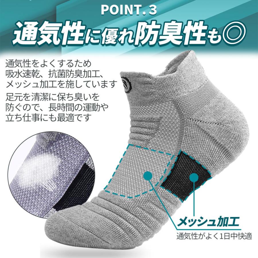 靴下 メンズ ソックス くるぶし 夏用 ショートソックス 厚手 3足 セット | ブランド登録なし | 12