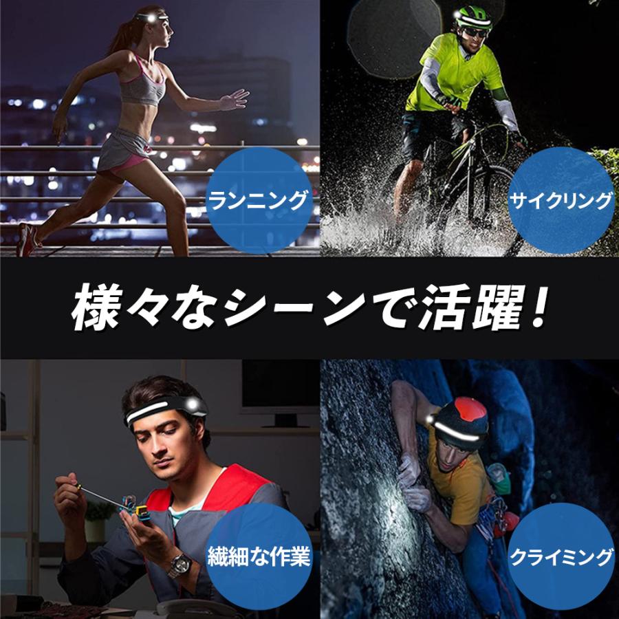 ヘッドライト 充電式 ヘッドランプ 最強 ルーメン 懐中電灯 ワークライト  LED COB  軽量 手差しセンサー 防水 ハンズフリー 超強力 作業灯 アウトドア | ブランド登録なし | 12