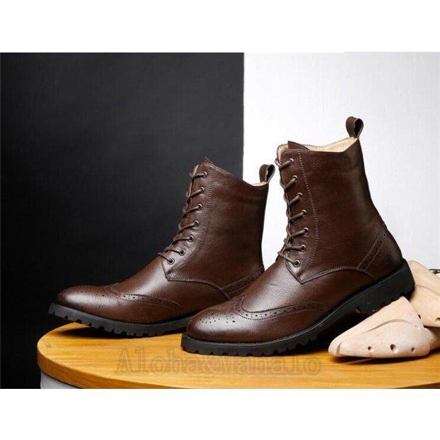 激安ブランド ショートブーツ メンズ カジュアルシューズ エンジニアブーツ 紳士靴 無地 ハイカットシューズ 韓国ファション おしゃれ 新品 Bonnemawatersport Nl