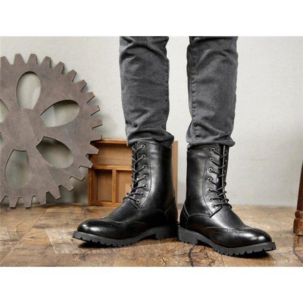 激安ブランド ショートブーツ メンズ カジュアルシューズ エンジニアブーツ 紳士靴 無地 ハイカットシューズ 韓国ファション おしゃれ 新品 Bonnemawatersport Nl
