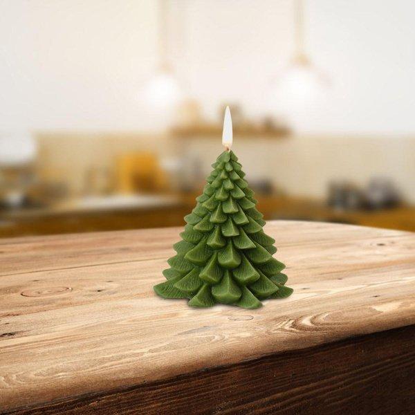 経典 パーティグッズ クリスマス装飾 クリスマスツリーワックスの香りのキャンドルクリエイティブカーブ家の装飾プロップオリーブグリーン Www Threeriversofs Com
