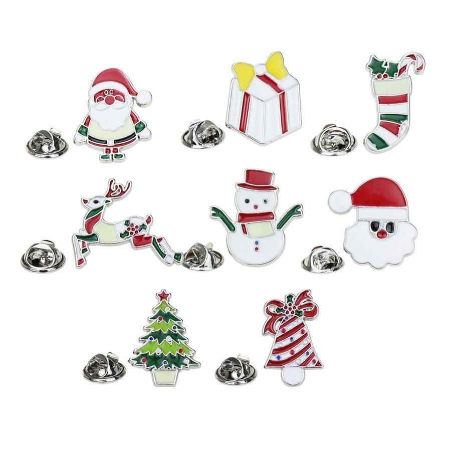 8パッククリスマスブローチピンバッジ雪だるまクリスマスパーティー好意装飾ギフト 30xf Baghome 通販 Yahoo ショッピング