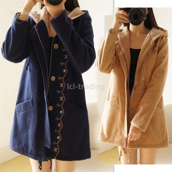 ダッフルコート 17新作 暖かい 着やせ 甘い 可愛い ダッフルコート 学生 大きいサイズ 冬服 秋冬物 秋服 コート かわいい 刺繍 フード付き レディース ダッフルコート 21 新作 Callstranslator Com