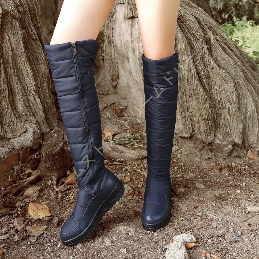 Off スノーブーツ メンズ スノーシューズ レディース アウトドア ブーツ サイドジッパ ロングブーツ ニーハイブーツ 4cmヒール 防水 防滑 軽量 軽い 暖かい 裏起毛 Isporslovakia Sk