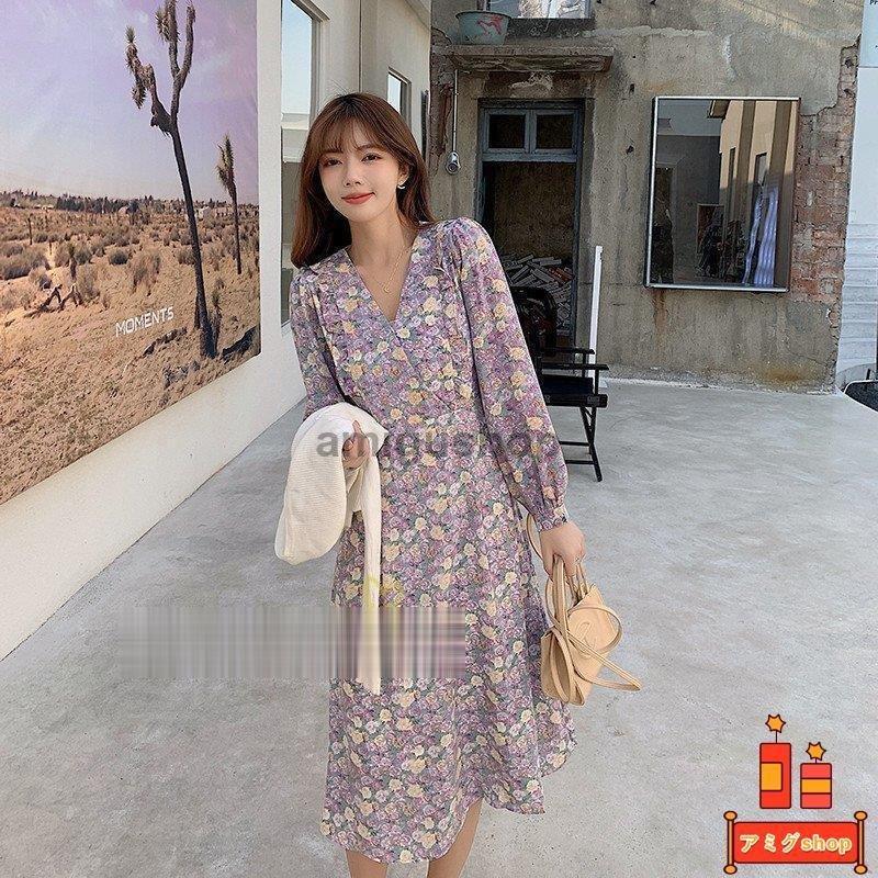 最安値に挑戦 ロングワンピース 春 秋 レディース ワンピース Aライン 着痩せ ミモレ丈 きれいめ 無地 上品 大人 通勤 Ol 二次会 エレガント 春コーデ 30代 40代 花柄 22 ワンピース Www We Job Com