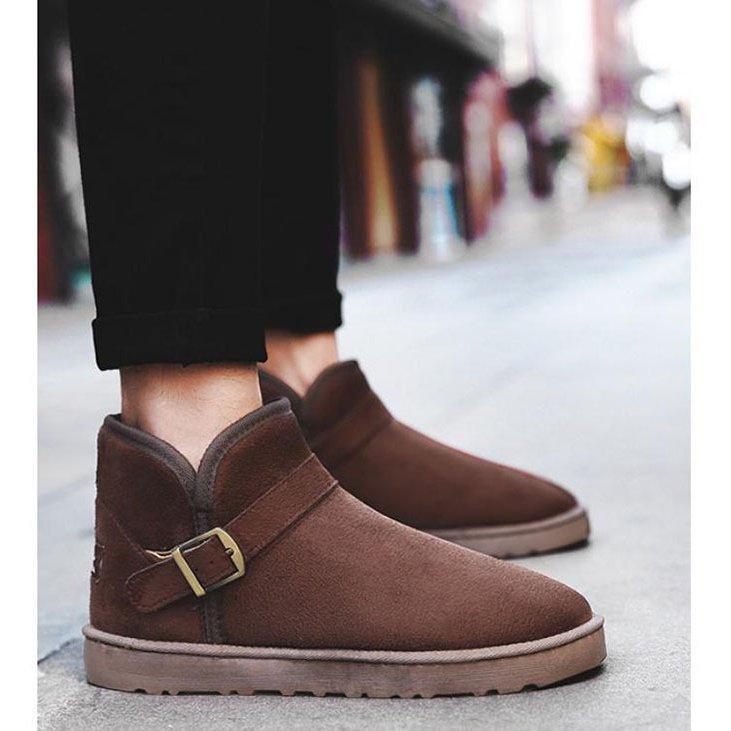 ムートンブーツ メンズ ショートブーツ 秋冬 暖かい 裏ボア 裏起毛 シューズ 防寒 靴 カジュアル 無地