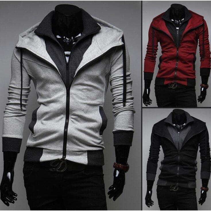 パーカー メンズ シップアップパーカー カジュアルパーカー メンズパーカー メンズアウター 帽子付き スウェット 4色 黒 灰 秋 冬 全店2点 今季ブランド