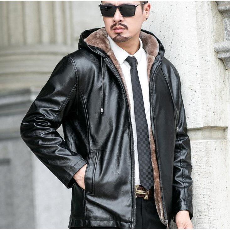 メンズジャケット 革ジャン メンズ 裏ボアジャケット ライダースジャケット フード付き フェイクレザー 防寒服 裏起毛 裏ボア Pu おしゃれ 冬物 黒 ついに再販開始