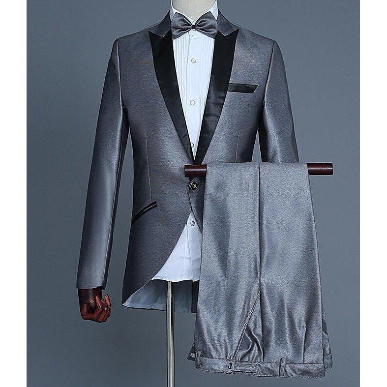 メンズ フォーマルスーツ ３色 燕尾服 花婿 礼服 演出服 ジャケット パンツ2点セット 宴会 結婚式 紳士服 パーティー イベント 司会者 特価