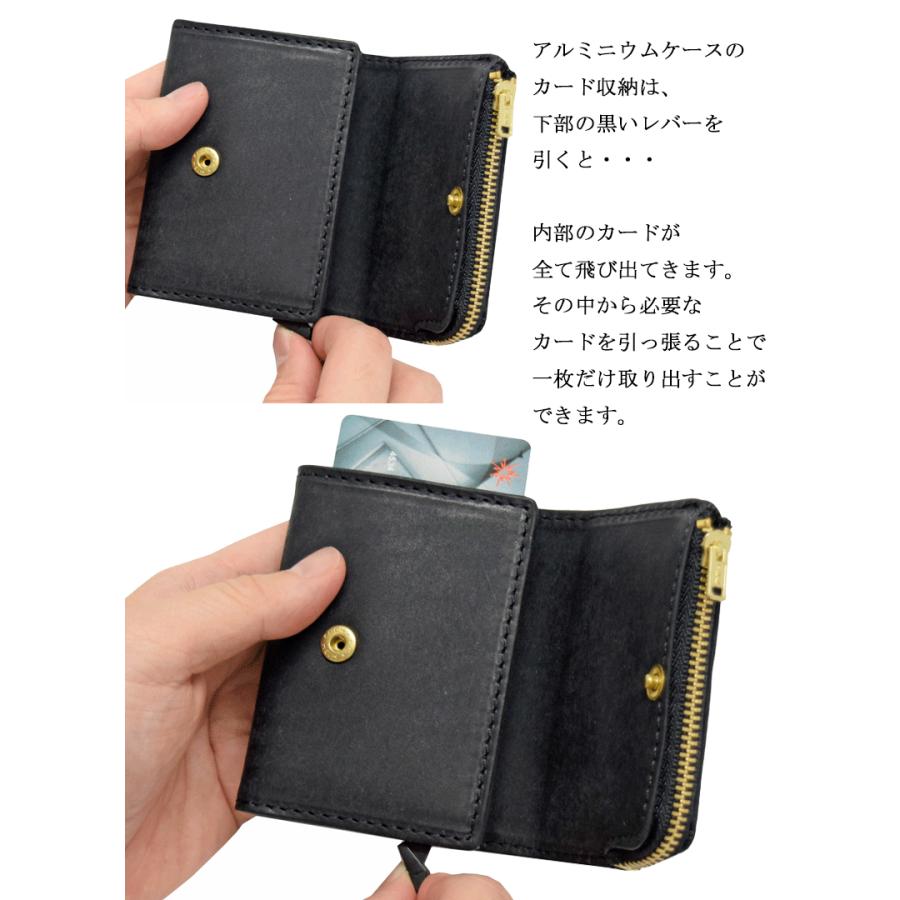 cacta カクタ 三つ折り財布 Payment Hunter Wallet スマートウォレット ミニ財布 レザー 革 no2005 ギフト包装 プレゼント｜baghouse1｜09