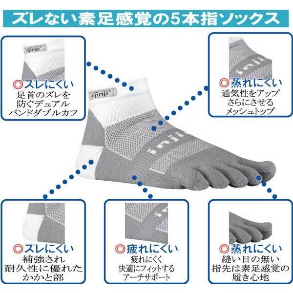 インジンジ 401110 ウルトララン ノーショウ エメラルドEME injinji ５本指ソックス メンズ レディス スポーツ 靴下 厚手 速乾 抗菌 トレラン｜bagpacks｜06