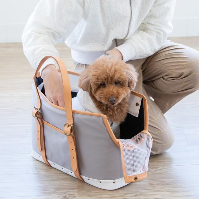 皮革職人によるハンドメイド ドッグキャリーバッグ　Seee キャリー ドッグ バッグ おしゃれ