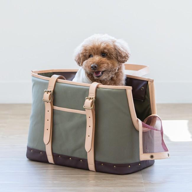皮革職人によるハンドメイド ドッグキャリーバッグ　Seee キャリー ドッグ バッグ おしゃれ
