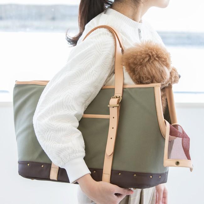皮革職人によるハンドメイド ドッグキャリーバッグ　Seee キャリー ドッグ バッグ おしゃれ