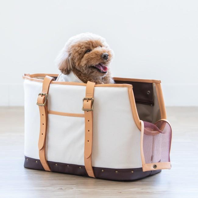 皮革職人によるハンドメイド ドッグキャリーバッグ　Seee キャリー ドッグ バッグ おしゃれ