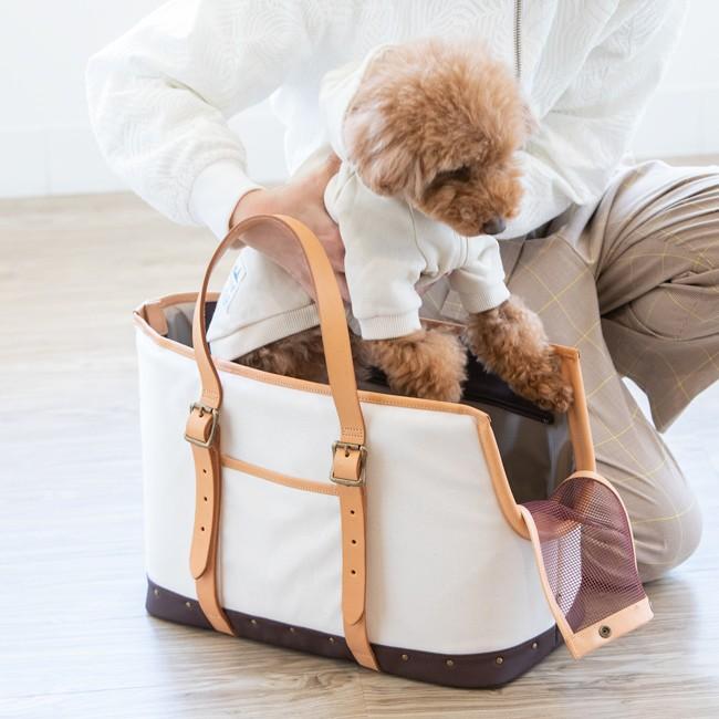 皮革職人によるハンドメイド ドッグキャリーバッグ　Seee キャリー ドッグ バッグ おしゃれ