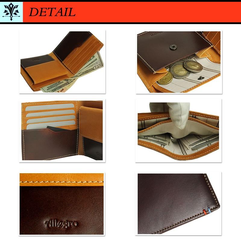 Allegro アレグロ ロッソ 二つ折り財布 小銭入れあり レザー 革小物