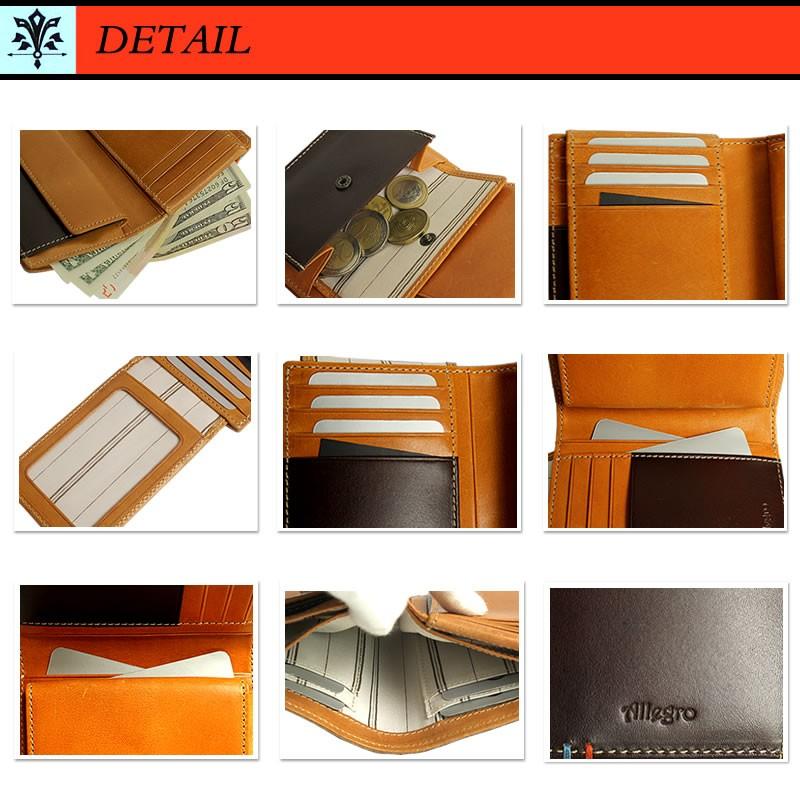Allegro アレグロ ロッソ 二つ折り財布 小銭入れあり レザー 革小物