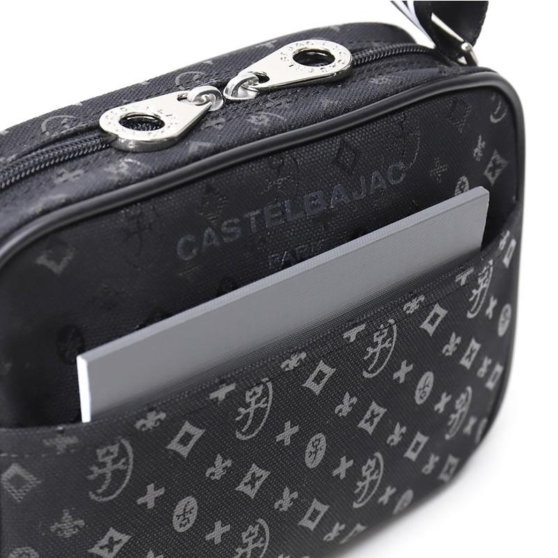 CASTELBAJAC ブラックレザー バッグ CASTELBAJAC（カステルバジャック） インサイト ミニショルダーバッグ