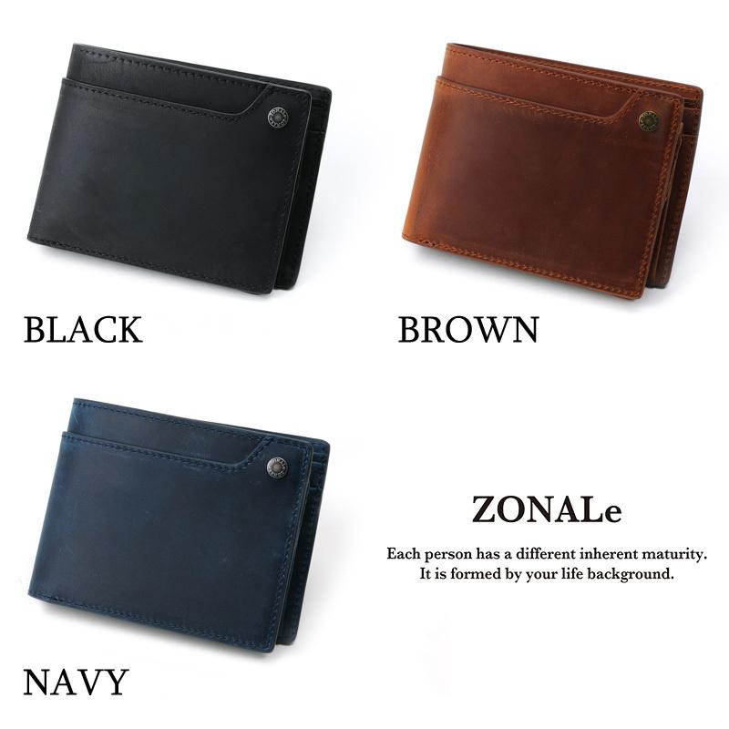 【商品レビュー記入で+5%】ZONALe(ゾナール) VINTAGE(ヴィンテージ) 二つ折り財布 小銭入れあり レザー 革小物31141 メンズ 送料無料 ZONALe（ゾナール） 送料無料 VINTAGE ヴィンテージ 二つ折り財布 小銭