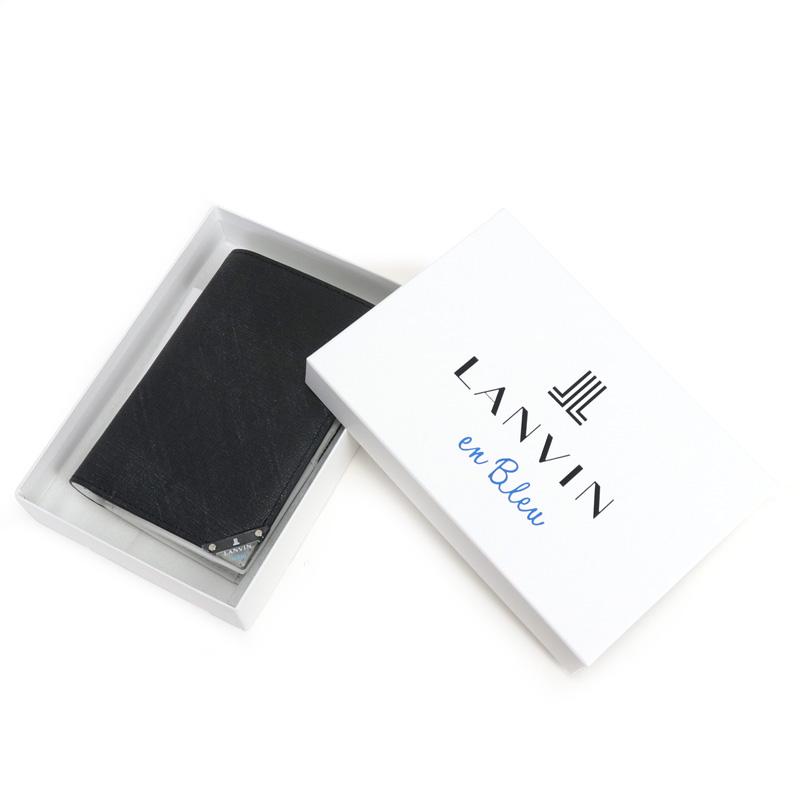 LANVIN en Bleu ランバンオンブルー アクア 二つ折り財布 小銭入れあり
