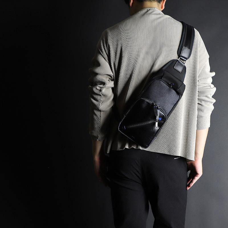 TAROLANVIN en Bleu 黒×ネイビーボディバッグワンショルダ LANVIN en Bleu ランバンオンブルー Lana ラナ ボディバッグ ワン