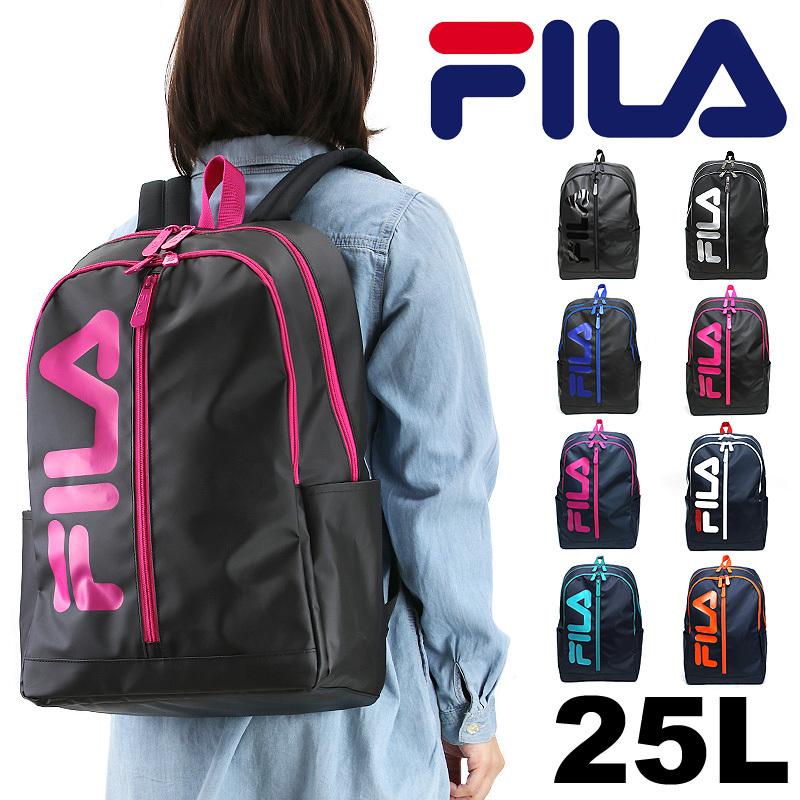 送料無料 FILA フィラ  シグナル リュック デイパック バックパック リュックサック 25L B4 撥水 メンズ レディース 7578｜bagshoparr